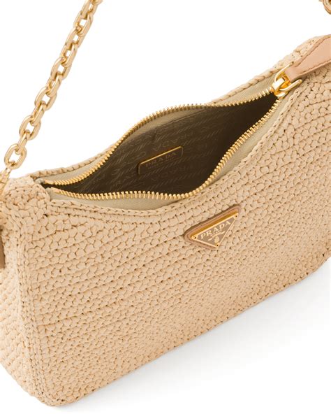 prada raffia purse